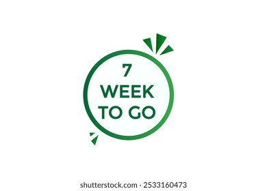 7 week to go, icon, stile, timer, countdown, clock, time,  background, template, 7 week to go countdown, sticker, left banner, business, sale, label button
