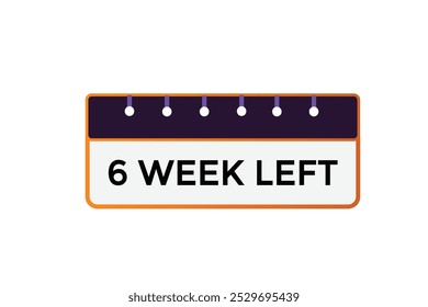 7 week left, icon, stile, timer, countdown, clock, time,  background, template, 7 week left countdown, sticker, left banner, business, sale, label button
