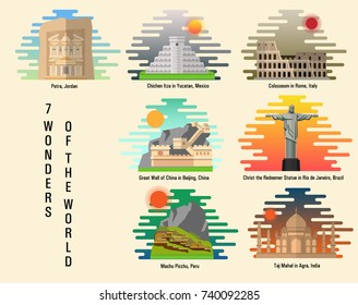 7 wonders of the world svg