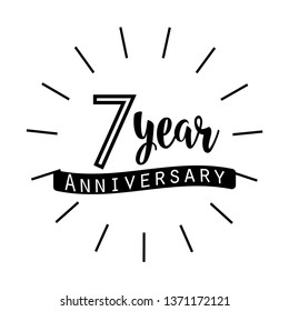  7 year anniversary celebration- vector illustration