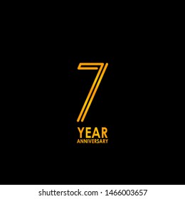 7 Year Anniversary Celebration Vector Template Design Illustration