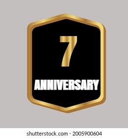 7 year anniversary celebration, vector design for celebrations, invitation cards and greeting cards