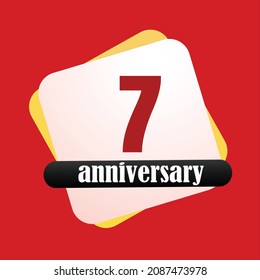 7 year anniversary celebration, vector design for celebrations, invitation cards and greeting cards