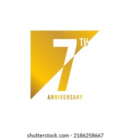 7 year anniversary design template. vector template illustration