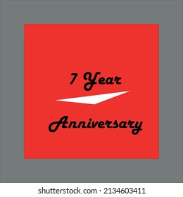 7 year anniversary illustration and vector art