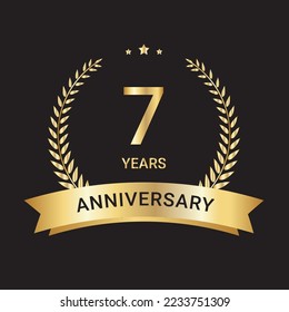 Logo de vectores e ilustraciones de 7 años