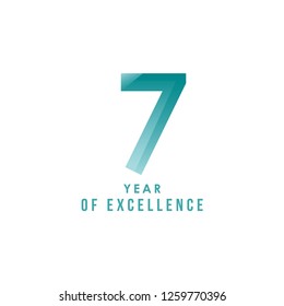 7 Year of Excellence Vector Template Design Illustration