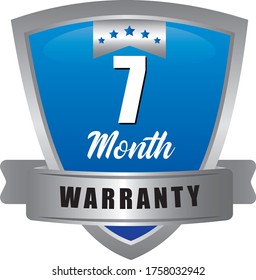 7 Year warranty stamp vector logo images, Warranty vector stock photos, Warranty vector illustration of logo.