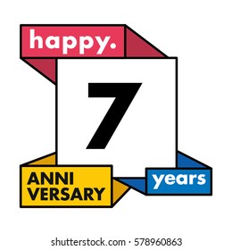 7 Years Anniversary Celebration Design.