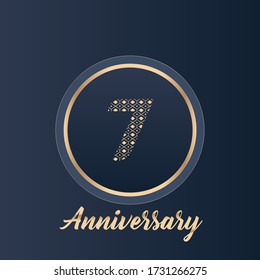 7 years anniversary celebration logo vector template design