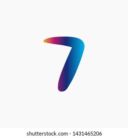 Number 7 Logo Symbol Template Design Stock Vector (Royalty Free) 1559838152