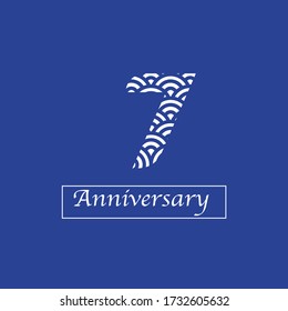 7 Years Anniversary Celebration Vector Template Design Illustration
