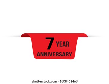 7 Years Anniversary Celebration Vector Template Design Illustration