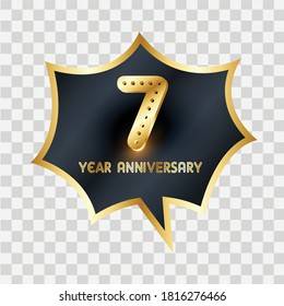 7 Years Anniversary Celebration Vector Template Design Illustration