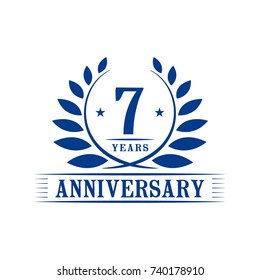 7 Years Anniversary Logo Template.