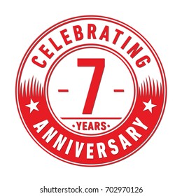 7 years anniversary logo. Vector and illustration.