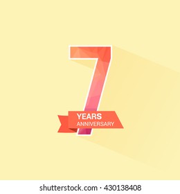7 Years Anniversary with Low Poly Design