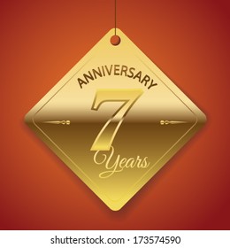 7 Years Anniversary poster / template/ tag design Vector