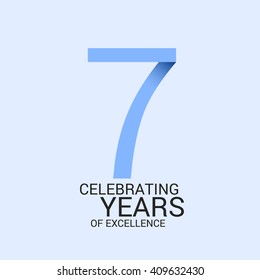 7 years anniversary, signs, symbols. simple design.