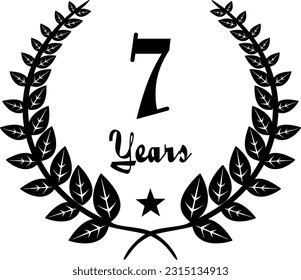 7 Years Anniversary stilyzed Laurel, black and white