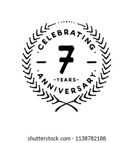 7 years design template. 7th vector and illustration.