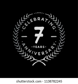 7 years design template. 7th vector and illustration.