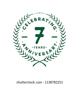 7 years design template. 7th vector and illustration.