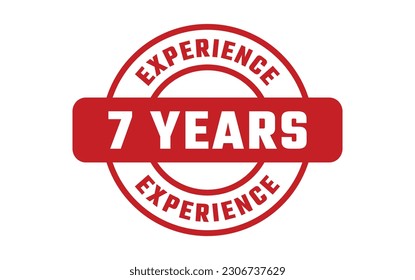 7 Years Experience Rubber Stamp