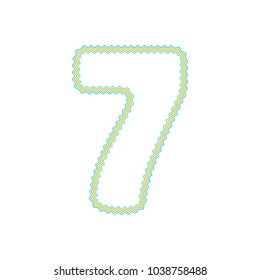 7 Zigzag Letter Logo Icon Design