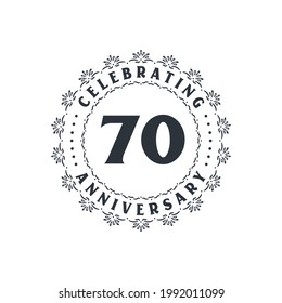 70 anniversary celebration, Greetings card for 70 years anniversary