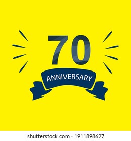 70 Anniversary celebration template vector design illustration
