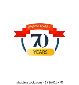 70 Anniversary celebration template vector design illustration