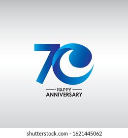 70 anniversary celebration vector concept template design