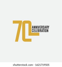70 anniversary celebration vector concept template design
