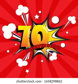70 anniversary celebration vector concept design template illustration