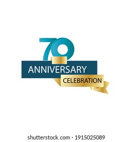 70 Anniversary celebration vector template design illustration