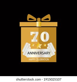 ilustración de diseño de plantillas vectoriales de celebración de 70 años