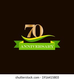 70 Anniversary celebration vector template design illustration