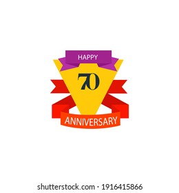 70 anniversary celebration vector template design illustration