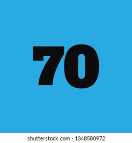 70 anniversary icon vector