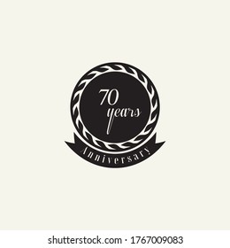 70 Anniversary logo design Set Vector Template Design Illustration