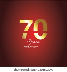 70 Anniversary numbers. Poster template  anniversary event party. Vector illustration