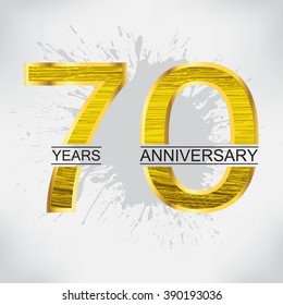 70 anniversary template design.70 years anniversary.Vector illustration.