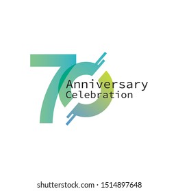 70 anniversary vector concept template design