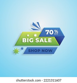 70% Big sale promotion Business vector 