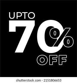 70% big sale upto off discount design. vetor illustration.