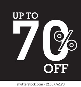 70% big sale upto off discount design. vetor illustration.