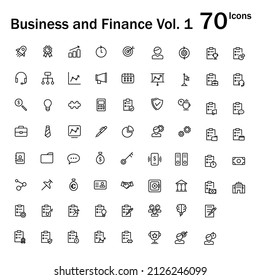 70 Business and Finance Icons