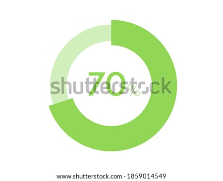 70% circle diagrams Infographics vector, 70 Percentage ready to use for web design