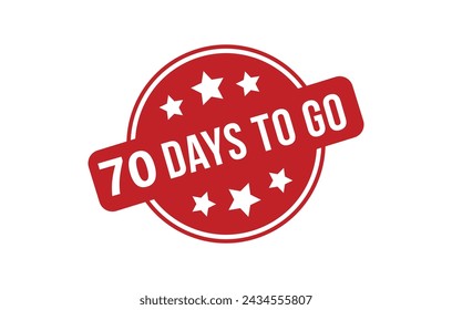 70 days to go red banner design vector illustration